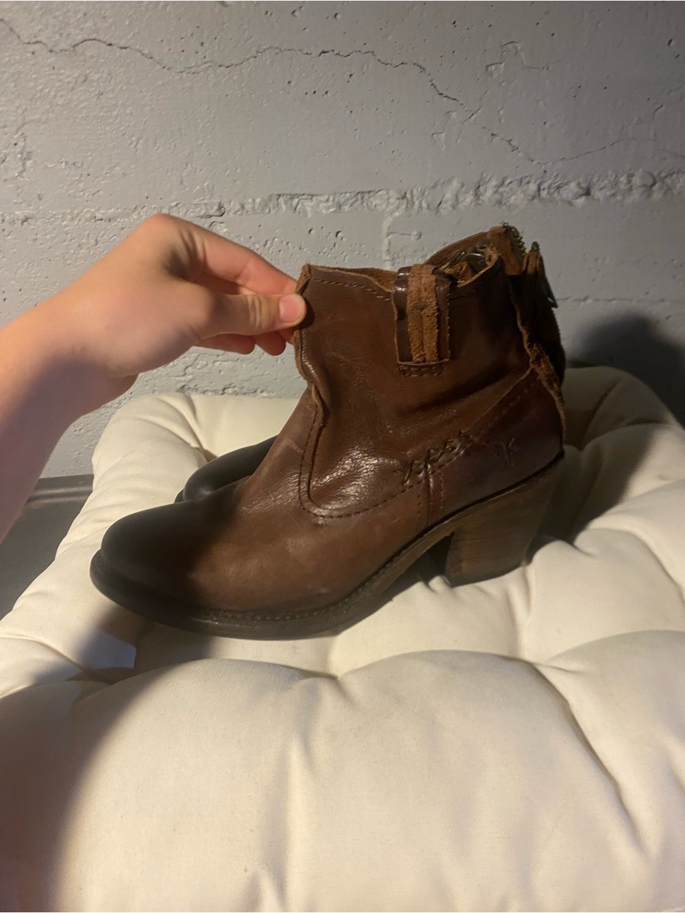 Frye women's brown Leather Ankle Boots